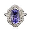 Image 3 : 14KT White Gold 4.89ct Tanzanite and Diamond Ring