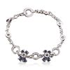 Image 1 : 14KT White Gold 2.56ctw Sapphire and Diamond Bracelet