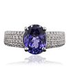 Image 1 : 14KT White Gold 2.47ct Tanzanite and Diamond Ring