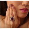 Image 1 : 14KT White Gold 14.49ct Ruby and Diamond Ring