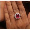 Image 6 : 14KT White Gold 6.53ct Tourmaline and Diamond Ring