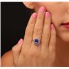 Image 1 : 14KT White Gold 3.17ct Tanzanite and Diamond Ring