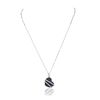 Image 3 : 14KT White Gold 0.12ctw Diamond Pendant With Chain