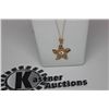 Image 2 : STAMPED 14K YELLOW GOLD DIAMOND PENDANT NECKLACE