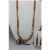 Image 3 : STERLING SILVER CITRINE & MOONSTONE BEAD NECKLACE