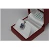 Image 2 : 14K WHITE GOLD TANZANITE & DIAMOND(0.18ct) PENDANT