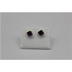 14K GOLD AMETHYST EARRINGS