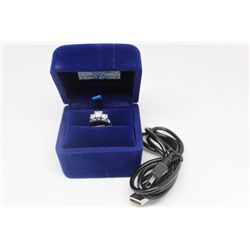 14K WHITE GOLD DIAMOND (1.0ct) & (0.65ct) RING W/