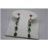 Image 1 : 14K GOLD EMERALD (5.25ct) EARRINGS
