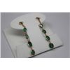 Image 2 : 14K GOLD EMERALD (5.25ct) EARRINGS
