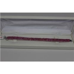 STERLING SILVER RUBY (14.0ct) BRACELET