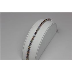STERLING SILVER MULTI-COLORED SAPPHIRE & RUBY