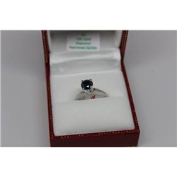 14K WHITE GOLD BLACK DIAMOND (1.0CT) RING