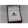 Image 1 : 14K WHITE GOLD BLACK DIAMOND (1.0CT) RING
