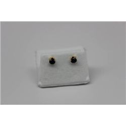 10K GOLD BLUE DIAMOND (0.72CT) EARRINGS