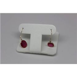 14K GOLD RUBY (7.80CT) EARRINGS