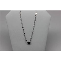 10K GOLD BLUE DIAMOND (0.38CT) PENDANT NECKLACE