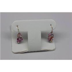 14K GOLD FANCY COLOR SAPPHIRE (9.70CT) EARRINGS