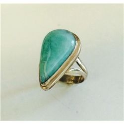 Sterling Silver .925  Turquoise Ring 7.42g RS8.25