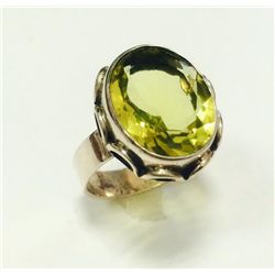 Sterling Silver .925  Lemon Quartz Ring 6.79g RS10