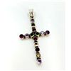 Image 1 : Sterling Silver .925 Amethyst Faceted Pendant 14.95g Dim. 25x55mm
