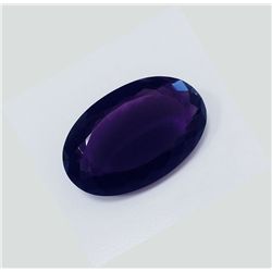 55 ct & up Amythest Oval Cut Faceted