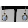 Image 1 : Sterling Silver .925 Vintage Blue Gem Stone Earrings