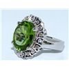 Image 1 : Peridot  5.0 ctw / Diamond Ring m14KW