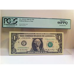 2006 Federal Reserve Banknote Low S/N