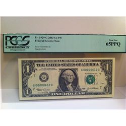 2003 Federal Reserve Banknote 3 Digit S/N