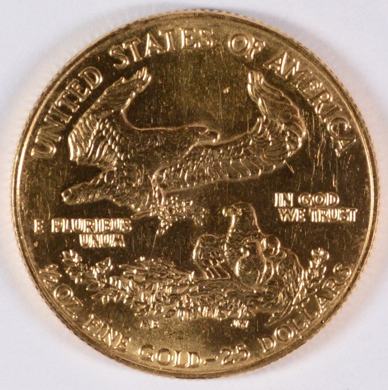 1991 25 GOLD AMERICAN EAGLE SCARCE LAST YEAR OF ROMAN NUMERALS