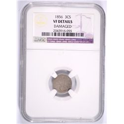 1856 THREE CENT SILVER NGC VF DETAILS