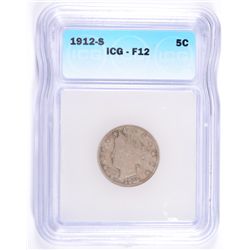 1912-S V-NICKEL ICG FINE-12