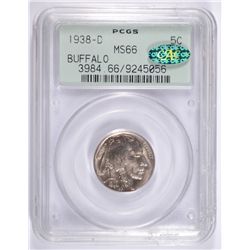 1938-D BUFFALO NICKEL PCGS MS-66 OGH (CAC)