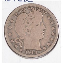 1914-S BARBER QUARTER G/VG