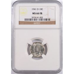 1941-D MERCURY DIME NGC MS-66 FB