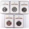 Image 1 : LOT OF ( 5 ) 1964 KENNEDY HALF DOLLARS, NGC PROOF-66