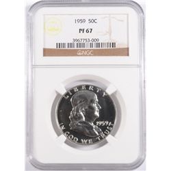 1959 FRANKLIN HALF DOLLAR, NGC PROOF-67