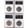 Image 2 : LOT OF( 4 )  1962 FRANKLIN HALF DOLLARS, NGC PROOF-67