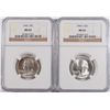 Image 1 : LOT OF ( 2 ) WASHINGTON QUARTERS  NGC MS-65: 1942 AND 1944-S