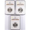 Image 1 : LOT OF ( 3 ) WASHINGTON QUARTERS NGC MS-65: 1945, 1947, AND 1948-S