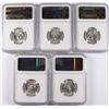 Image 2 : ( 5 ) WASHINGTON QUARTERS, NGC MS-65: 1959, 1959-D, 1960, 1960-D AND 1963-D