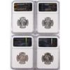 Image 2 : LOT OF ( 4 ) 1961 WASHINGTON QUARTERS, NGC MS-65