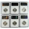 Image 2 : LOT OF ( 6 ) 1964-D WASHINGTON QUARTERS, NGC MS-65