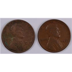 (2) 1924-D LINCOLN CENTS: GOOD AND FINE