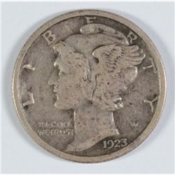 1923-S MERCURY DIME, XF