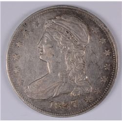 1837 REEDED EDGE BUST HALF AU