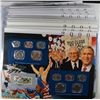 Image 1 : 2000 THRU 2013 U.S. UNCIRCULATED MINT SETS IN FANCY PACKAGING WITH STAMPS