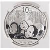 Image 2 : 2013 CHINESE 10 YAUN SILVER PANDA, NGC MS-70