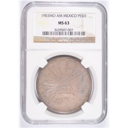 1903 MO MEXICO PESO NGC MS-63